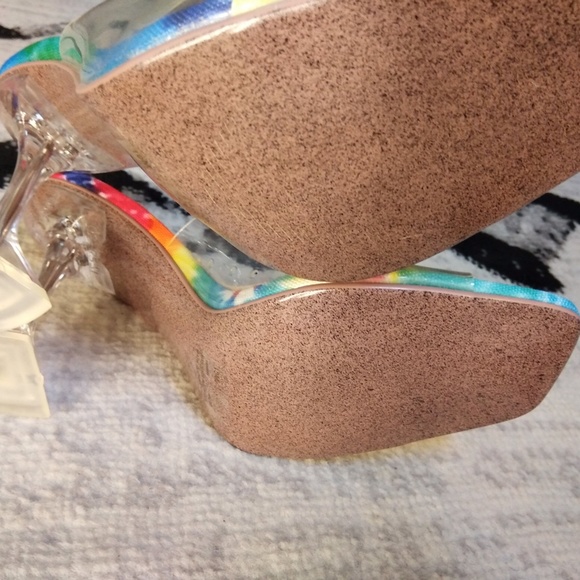 Tie Dye PVC Mule Heels (NWOB) - Picture 3 of 4